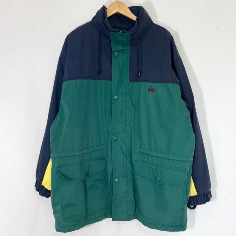 BUGLE BOY BBC Vintage 90s Y2K Retro Colorblock Coat  Size XL